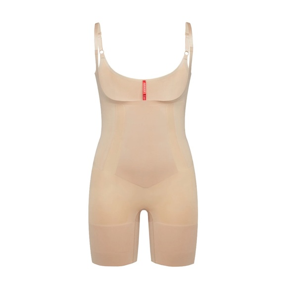 SPANX OnCore Open-Bust Mid-Thigh Bodysuit Size Small - Picture 2 of 10